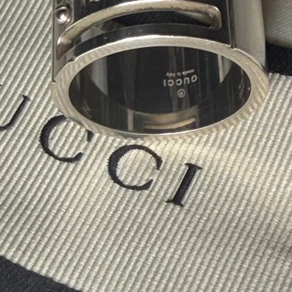 Authentic GUCCI - Ring - 925 silver size 7.75 with box and COA. - Picture 5 of 12